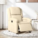Casa si Gradina - Mobilier - Scaune si fotolii - Fotolii - Fotoliu rabatabil electric, crem, material textil - Infinity.ro