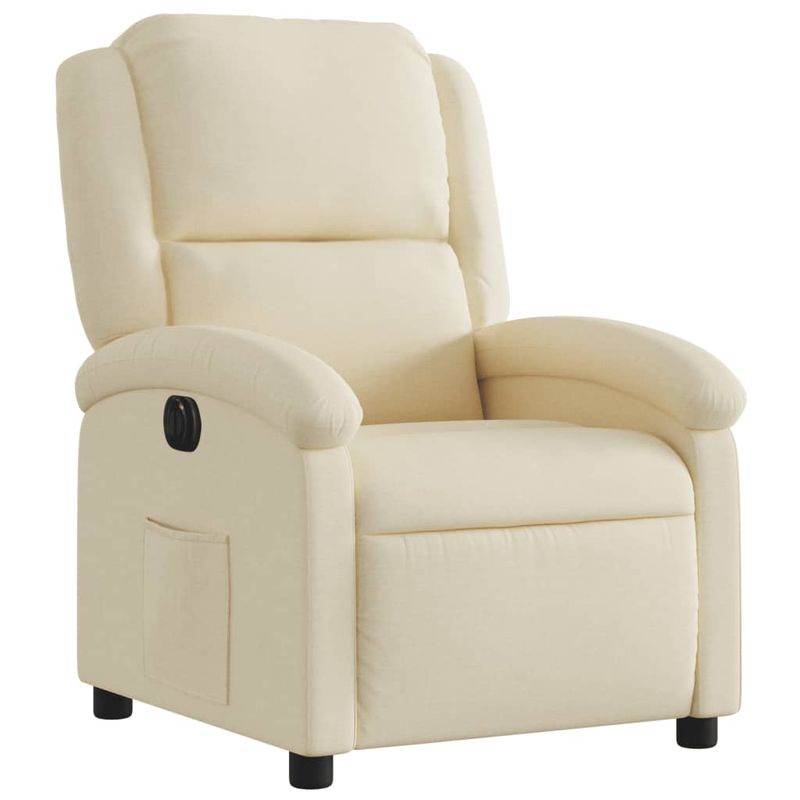 Casa si Gradina - Mobilier - Scaune si fotolii - Fotolii - Fotoliu rabatabil electric, crem, material textil - Infinity.ro