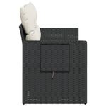 Casa si Gradina - Gradina si terasa - Mobilier exterior - Canapele si fotolii gradina - Canapea de gradina cu perne, 2 locuri, negru, poliratan - Infinity.ro