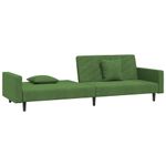 Casa si Gradina - Mobilier - Canapele si coltare - Canapele - Canapea extensibila cu 2 locuri, 2 perne, verde inchis catifea - Infinity.ro