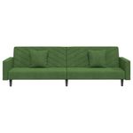 Casa si Gradina - Mobilier - Canapele si coltare - Canapele - Canapea extensibila cu 2 locuri, 2 perne, verde inchis catifea - Infinity.ro