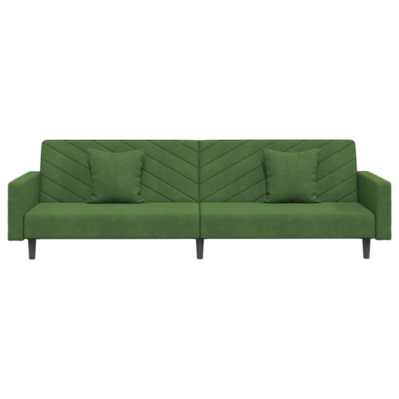 Casa si Gradina - Mobilier - Canapele si coltare - Canapele - Canapea extensibila cu 2 locuri, 2 perne, verde inchis catifea - Infinity.ro