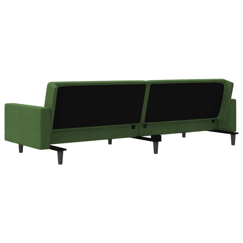 Casa si Gradina - Mobilier - Canapele si coltare - Canapele - Canapea extensibila cu 2 locuri, 2 perne, verde inchis catifea - Infinity.ro