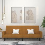Casa si Gradina - Mobilier - Canapele si coltare - Canapele - Canapea extensibila cu 2 locuri, maro, catifea - Infinity.ro
