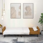 Casa si Gradina - Mobilier - Canapele si coltare - Canapele - Canapea extensibila cu 2 locuri, maro, catifea - Infinity.ro