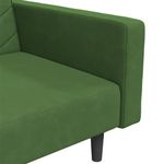 Casa si Gradina - Mobilier - Canapele si coltare - Canapele - Canapea extensibila cu 2 locuri, 2 perne, verde inchis catifea - Infinity.ro