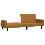 Casa si Gradina - Mobilier - Canapele si coltare - Canapele - Canapea extensibila cu 2 locuri, maro, catifea - Infinity.ro