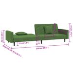 Casa si Gradina - Mobilier - Canapele si coltare - Canapele - Canapea extensibila cu 2 locuri, 2 perne, verde inchis catifea - Infinity.ro