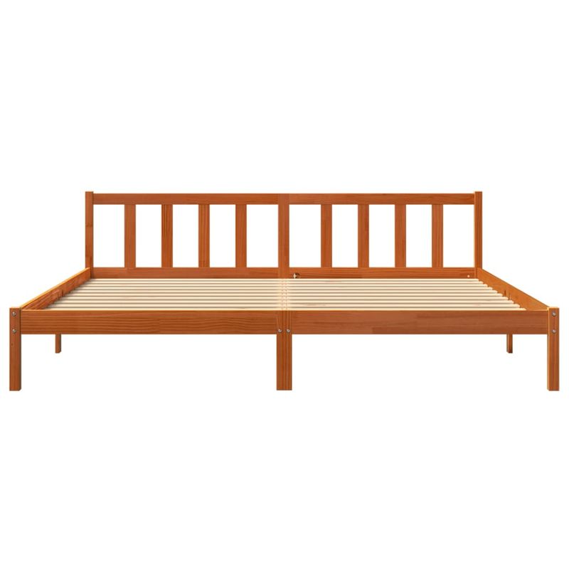 Casa si Gradina - Mobilier - Paturi si accesorii - Paturi - Cadru de pat, maro ceruit, 200x200 cm, lemn masiv de pin - Infinity.ro