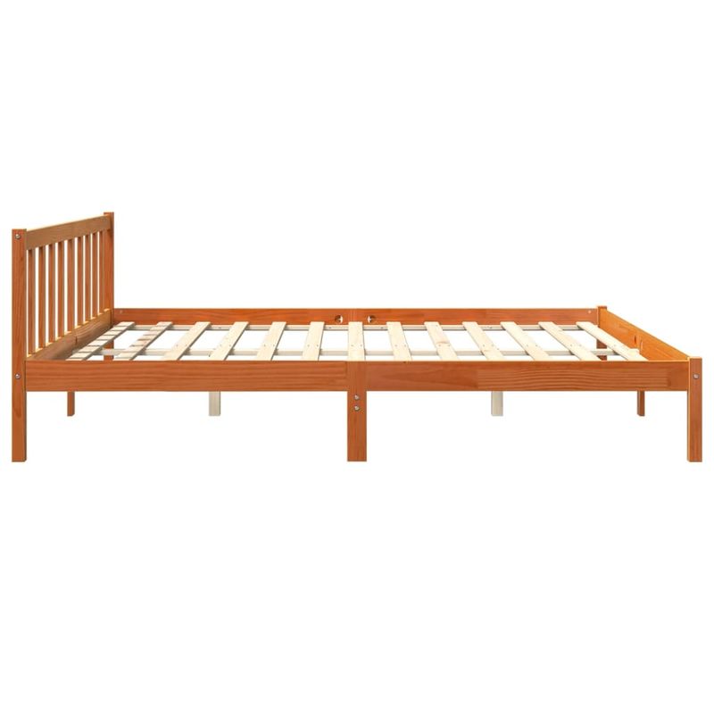 Casa si Gradina - Mobilier - Paturi si accesorii - Paturi - Cadru de pat, maro ceruit, 200x200 cm, lemn masiv de pin - Infinity.ro