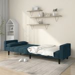 Casa si Gradina - Mobilier - Canapele si coltare - Canapele - Canapea extensibila cu 2 locuri, 2 perne, albastru, catifea - Infinity.ro