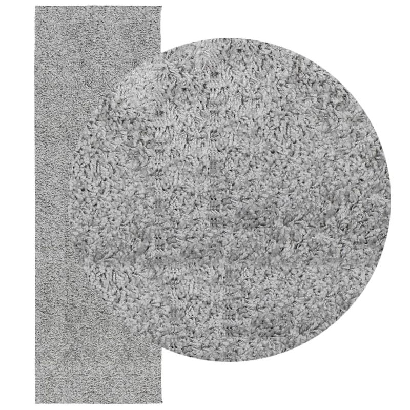 Casa si Gradina - Textile si covoare - Covoare - Covoare casa - Covor pufos "PAMPLONA" cu fire inalte, gri modern, 80x250 cm - Infinity.ro