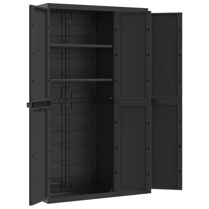 Casa si Gradina - Mobilier - Dulapuri si sifoniere - Dulapuri - Dulap depozitare de exterior, negru, 97x37x165 cm, PP - Infinity.ro
