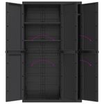Casa si Gradina - Mobilier - Dulapuri si sifoniere - Dulapuri - Dulap depozitare de exterior, negru, 97x37x165 cm, PP - Infinity.ro