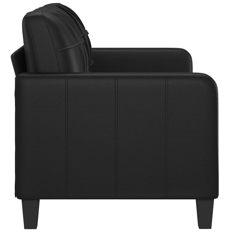 Casa si Gradina - Mobilier - Canapele si coltare - Canapele - Canapea cu 2 locuri, negru, 140 cm, piele ecologica - Infinity.ro