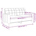 Casa si Gradina - Mobilier - Canapele si coltare - Canapele - Canapea cu 2 locuri, negru, 140 cm, piele ecologica - Infinity.ro