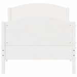 Casa si Gradina - Mobilier - Paturi si accesorii - Paturi - Cadru de pat cu tablie, alb, 100x200 cm, lemn masiv pin - Infinity.ro