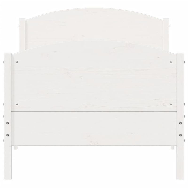 Casa si Gradina - Mobilier - Paturi si accesorii - Paturi - Cadru de pat cu tablie, alb, 100x200 cm, lemn masiv pin - Infinity.ro