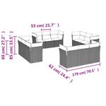 Casa si Gradina - Gradina si terasa - Mobilier exterior - Seturi mobila gradina - Set canapele de gradina cu perne, 12 piese, bej, poliratan - Infinity.ro