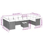 Casa si Gradina - Gradina si terasa - Mobilier exterior - Seturi mobila gradina - Set canapele de gradina cu perne, 11 piese, gri, poliratan - Infinity.ro