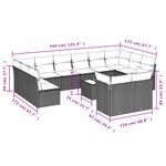 Casa si Gradina - Gradina si terasa - Mobilier exterior - Seturi mobila gradina - Set canapele de gradina, 13 piese, cu perne, bej, poliratan - Infinity.ro