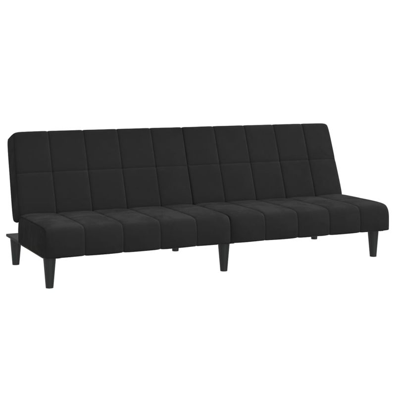 Casa si Gradina - Mobilier - Canapele si coltare - Canapele - Canapea extensibila cu 2 locuri, negru, catifea - Infinity.ro