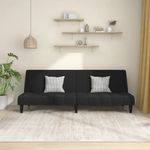 Casa si Gradina - Mobilier - Canapele si coltare - Canapele - Canapea extensibila cu 2 locuri, negru, catifea - Infinity.ro