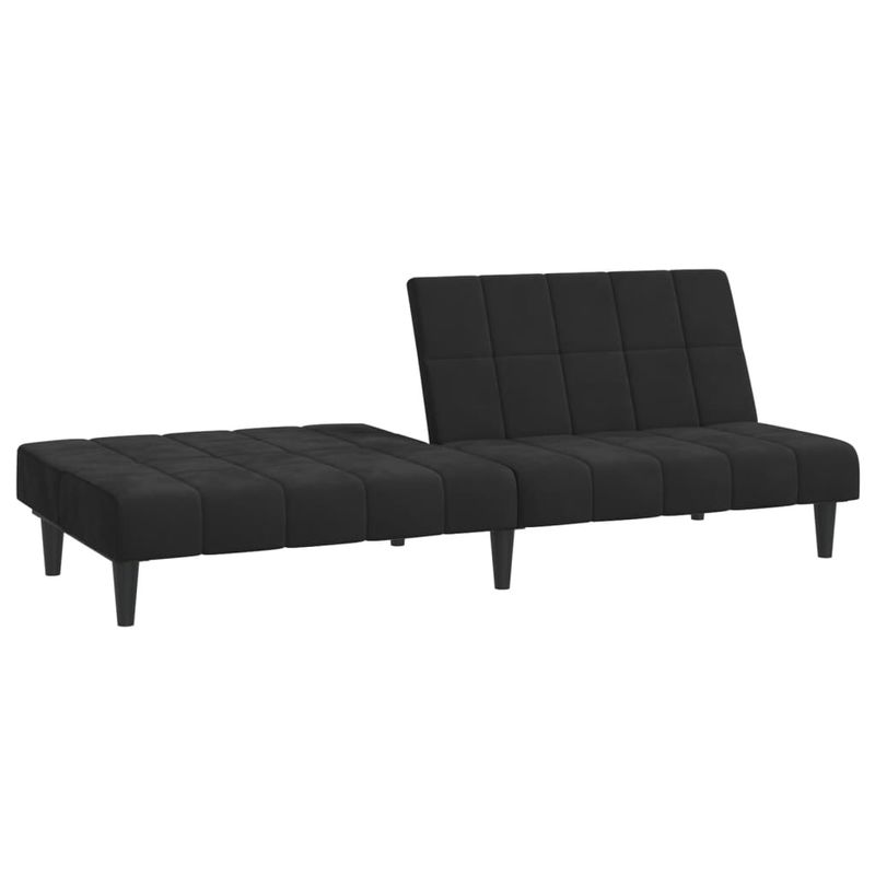 Casa si Gradina - Mobilier - Canapele si coltare - Canapele - Canapea extensibila cu 2 locuri, negru, catifea - Infinity.ro