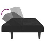 Casa si Gradina - Mobilier - Canapele si coltare - Canapele - Canapea extensibila cu 2 locuri, negru, catifea - Infinity.ro