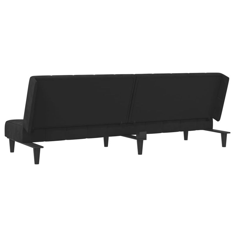 Casa si Gradina - Mobilier - Canapele si coltare - Canapele - Canapea extensibila cu 2 locuri, negru, catifea - Infinity.ro