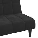 Casa si Gradina - Mobilier - Canapele si coltare - Canapele - Canapea extensibila cu 2 locuri, negru, catifea - Infinity.ro