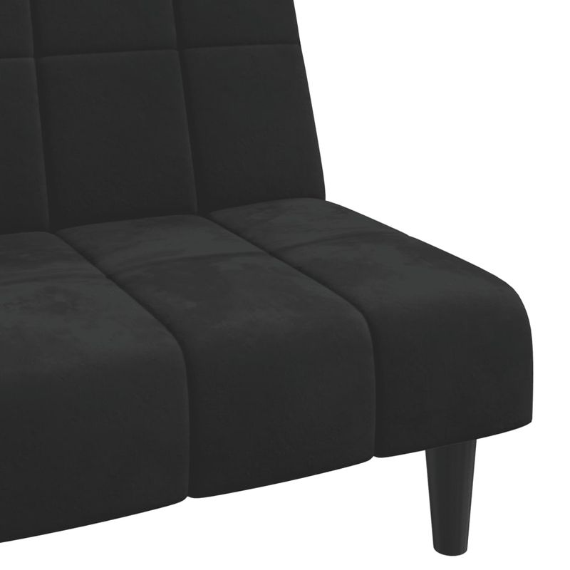 Casa si Gradina - Mobilier - Canapele si coltare - Canapele - Canapea extensibila cu 2 locuri, negru, catifea - Infinity.ro