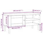 Casa si Gradina - Mobilier - Comode si corpuri - Comode - Comoda TV SENJA aspect ratan maro, 106x40x49 cm, lemn masiv pin - Infinity.ro