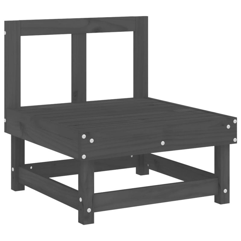 Casa si Gradina - Gradina si terasa - Mobilier exterior - Canapele si fotolii gradina - Set mobilier de gradina, 3 piese, gri, lemn masiv de pin - Infinity.ro
