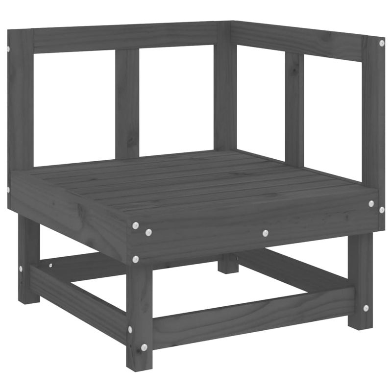 Casa si Gradina - Gradina si terasa - Mobilier exterior - Canapele si fotolii gradina - Set mobilier de gradina, 3 piese, gri, lemn masiv de pin - Infinity.ro