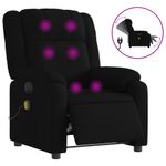 Ingrijire personala si Cosmetice - Sanatate si wellness - Articole wellness - Fotolii de masaj - Fotoliu electric de masaj rabatabil, negru, textil - Infinity.ro