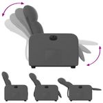Casa si Gradina - Mobilier - Scaune si fotolii - Fotolii - Fotoliu electric rabatabil cu ridicare, gri inchis, textil - Infinity.ro
