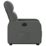 Casa si Gradina - Mobilier - Scaune si fotolii - Fotolii - Fotoliu electric rabatabil cu ridicare, gri inchis, textil - Infinity.ro