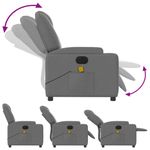 Ingrijire personala si Cosmetice - Sanatate si wellness - Articole wellness - Fotolii de masaj - Fotoliu electric de masaj rabatabil, gri inchis, textil - Infinity.ro