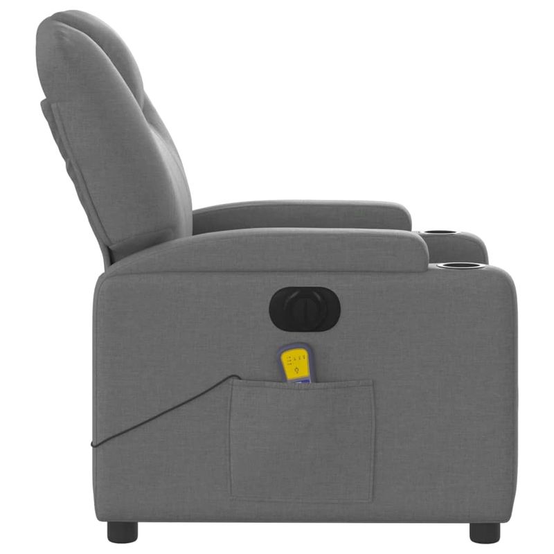 Ingrijire personala si Cosmetice - Sanatate si wellness - Articole wellness - Fotolii de masaj - Fotoliu electric de masaj rabatabil, gri inchis, textil - Infinity.ro