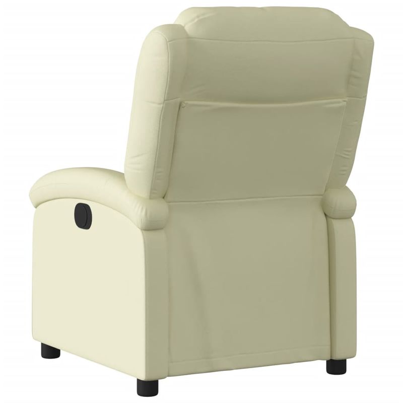 Casa si Gradina - Mobilier - Scaune si fotolii - Fotolii - Fotoliu rabatabil, crem, piele naturala - Infinity.ro