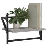 Casa si Gradina - Mobilier - Biblioteci si rafturi - Rafturi - Rafturi de perete cu bare, 2 buc., gri sonoma, 40x25x30 cm - Infinity.ro