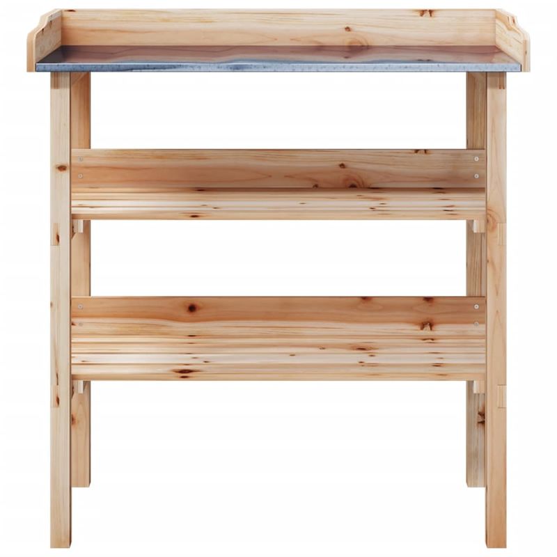 Casa si Gradina - Gradinarit si plante - Plante si ghivece - Ghivece si suporturi - Masa de plante cu raft, 78x38x82,5 cm, lemn masiv de brad - Infinity.ro