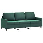 Casa si Gradina - Mobilier - Canapele si coltare - Canapele - Canapea cu 3 locuri, verde inchis, 180 cm, catifea - Infinity.ro