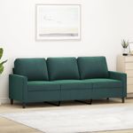 Casa si Gradina - Mobilier - Canapele si coltare - Canapele - Canapea cu 3 locuri, verde inchis, 180 cm, catifea - Infinity.ro