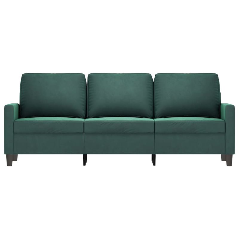 Casa si Gradina - Mobilier - Canapele si coltare - Canapele - Canapea cu 3 locuri, verde inchis, 180 cm, catifea - Infinity.ro