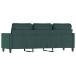 Casa si Gradina - Mobilier - Canapele si coltare - Canapele - Canapea cu 3 locuri, verde inchis, 180 cm, catifea - Infinity.ro