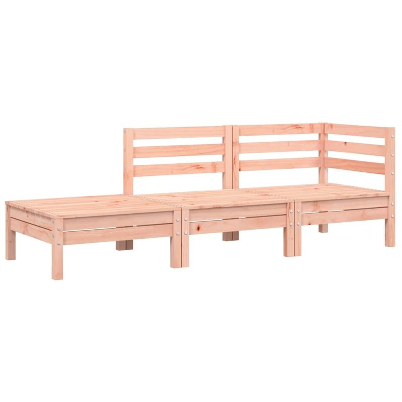 Casa si Gradina - Gradina si terasa - Mobilier exterior - Canapele si fotolii gradina - Canapea de gradina cu perne și taburet, 2 locuri, douglas natural, model canapea cu 3 locuri - Infinity.ro