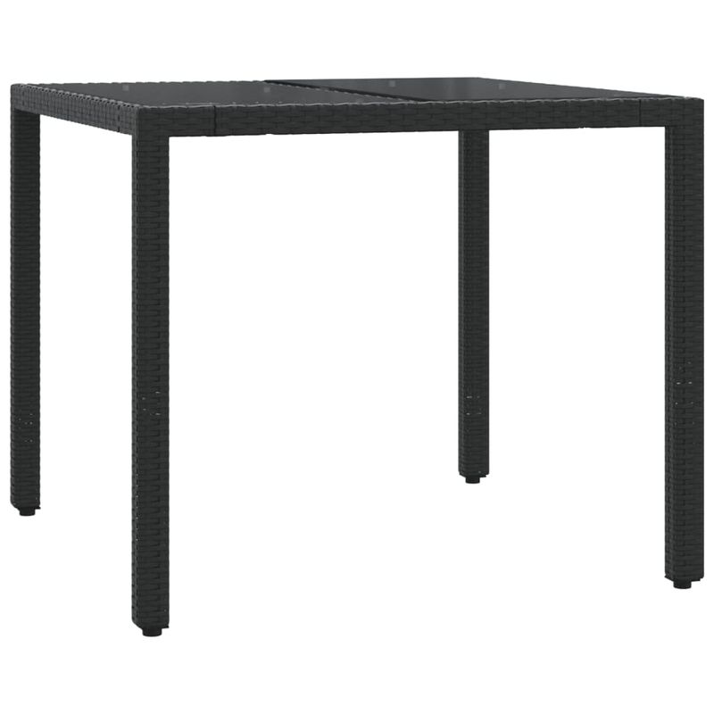 Casa si Gradina - Gradina si terasa - Mobilier exterior - Seturi mobila gradina - Set bistro cu perne, 3 piese, negru, poliratan - Infinity.ro