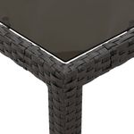 Casa si Gradina - Gradina si terasa - Mobilier exterior - Seturi mobila gradina - Set bistro cu perne, 3 piese, negru, poliratan - Infinity.ro